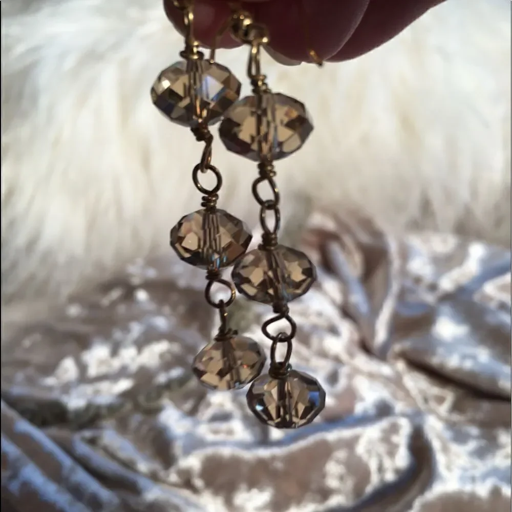 THREE DROP Opaque Faceted Earrings!